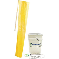 Haws - 12" Long x 12" Wide x 78" High, Plumbed Wash Station Compliance Test Kit - Includes 5 Gal Bucket, Shower Sock, Water Pole, Eyewash Gauge, Tape Measure, Thermometer - Apex Tool & Supply