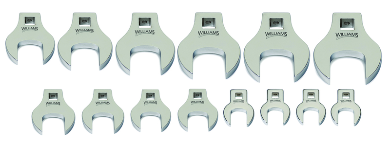 14 Piece -3/8 Dr SAE Crowfoot Open End Wrench Set - Apex Tool & Supply