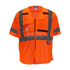 High Visibility Vest: Small & Medium Orange, Zipper Closure