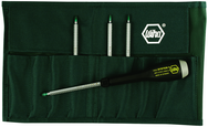 8 Piece - T6; T7; T8; T9; T10; T15; T20; T25 - ESD Safe Interchangeable Torx Blade Set in Canvas Pouch - Apex Tool & Supply