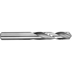 5 mm Dia. × 5 mm Shank × 26 mm Flute Length × 62 mm OAL, 3xD, 145°, Uncoated, 2 Flute, External, Round Solid Carbide Drill - Exact Industrial Supply