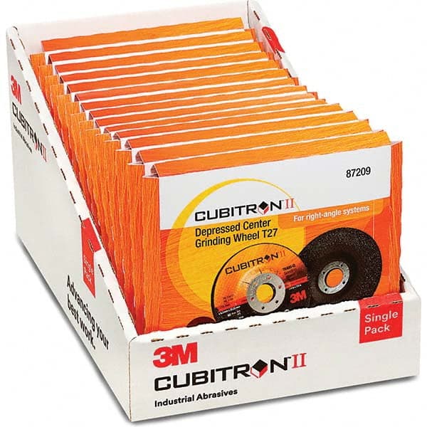 3M - Depressed-Center Wheels Wheel Diameter (Inch): 4-1/2 Wheel Thickness (Decimal Inch): 0.2500 - Apex Tool & Supply