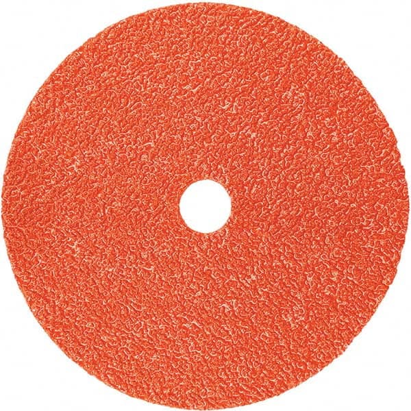 3M - 4-1/2" Diam, 7/8" Hole, 36+ Grit Ceramic Fiber Disc - Apex Tool & Supply