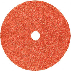 3M - 4-1/2" Diam, 7/8" Hole, 36+ Grit Ceramic Fiber Disc - Apex Tool & Supply