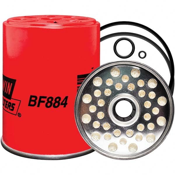 Baldwin Filters - 4-7/16" OAL x 3-15/32" OD Automotive Fuel Filter - Apex Tool & Supply