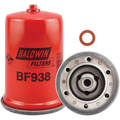 Baldwin Filters - 7/16 Thread 4-13/16" OAL x 3-7/16" OD Automotive Fuel Filter - Apex Tool & Supply