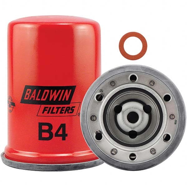 Baldwin Filters - 7/16 Thread 4-13/16" OAL x 3-7/16" OD Automotive Oil Filter - Apex Tool & Supply