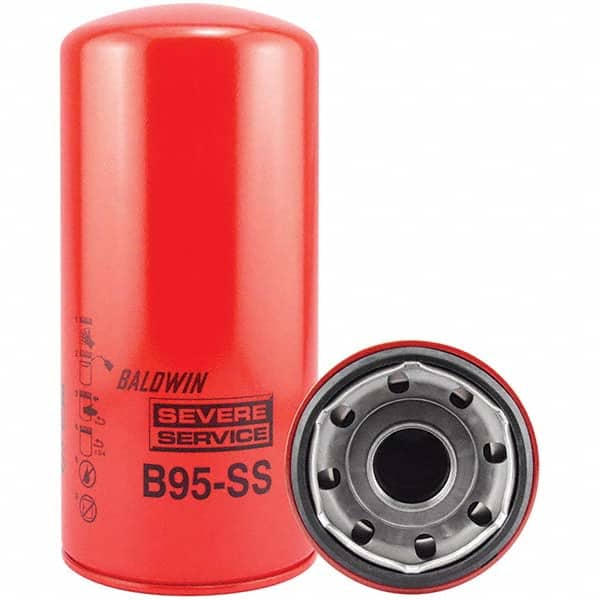 Baldwin Filters - 1-1/2 Thread 9-15/16" OAL x 4-21/32" OD Automotive Oil Filter - Apex Tool & Supply