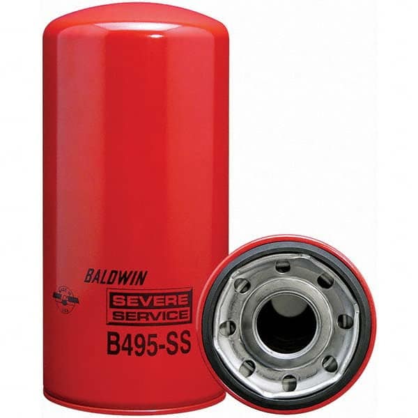 Baldwin Filters - 1-5/8 Thread 9-15/16" OAL x 4-21/32" OD Automotive Oil Filter - Apex Tool & Supply