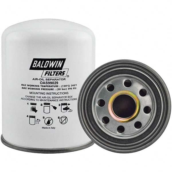 Baldwin Filters - M39 x 1.5 Thread 7-3/32" OAL x 5-1/2" OD Automotive Oil/Air Separator - Apex Tool & Supply