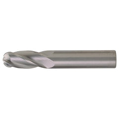 ‎15/64″ Dia. × 1/4″ Shank × 3/4″ DOC × 2-1/2″ OAL, Carbide Bright, Spiral , 4 Flute, CW Helix, Round, Ballnose End Mill