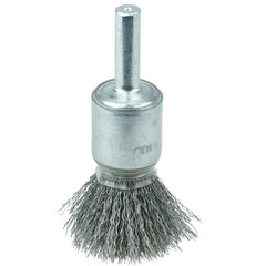 1/2″ Coated Cup Crimped Wire End Brush, .006″ Steel Fill - Apex Tool & Supply