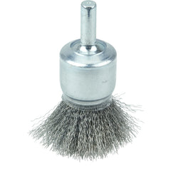 3/4″ Coated Cup Crimped Wire End Brush, .006″ Steel Fill - Apex Tool & Supply