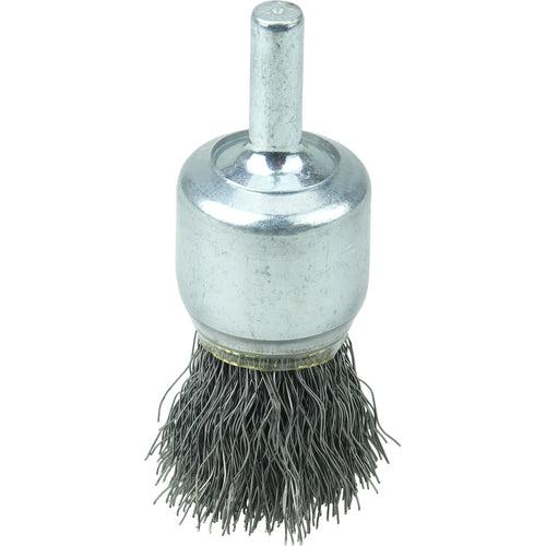 3/4″ Coated Cup Crimped Wire End Brush, .0104″ Steel Fill - Apex Tool & Supply