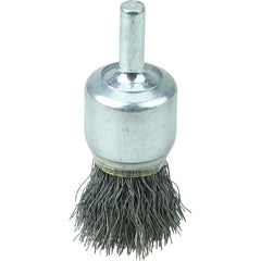 3/4″ Coated Cup Crimped Wire End Brush, .0104″ Steel Fill - Apex Tool & Supply