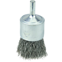 1″ Coated Cup Crimped Wire End Brush, .0104″ Steel Fill - Apex Tool & Supply