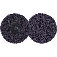 3M - 3" Extra Coarse Grade Silicon Carbide Deburring Disc - Hook & Loop Connection, Purple, 15,000 Max RPM - Apex Tool & Supply
