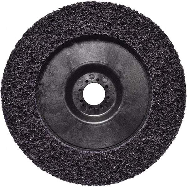 3M - 7" Extra Coarse Grade Silicon Carbide Deburring Disc - 7/8" Center Hole, Quick Change Connection, Purple, 8,600 Max RPM - Apex Tool & Supply