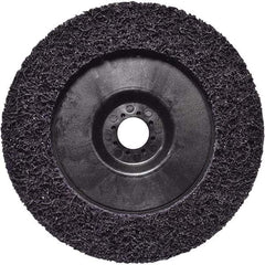 3M - 7" Extra Coarse Grade Silicon Carbide Deburring Disc - 7/8" Center Hole, Quick Change Connection, Purple, 8,600 Max RPM - Apex Tool & Supply