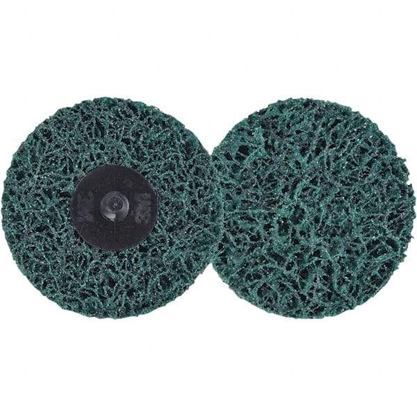 3M - 3" Extra Coarse Grade Aluminum Oxide Deburring Disc - Hook & Loop Connection, Green, 15,000 Max RPM - Apex Tool & Supply