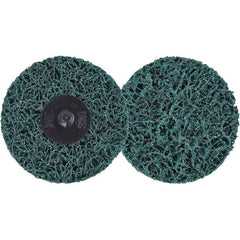 3M - 3" Extra Coarse Grade Aluminum Oxide Deburring Disc - Hook & Loop Connection, Green, 15,000 Max RPM - Apex Tool & Supply