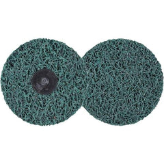 3M - 4" Extra Coarse Grade Aluminum Oxide Deburring Disc - Hook & Loop Connection, Green, 11,000 Max RPM - Apex Tool & Supply