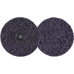 3M - 4" Extra Coarse Grade Silicon Carbide Deburring Disc - Hook & Loop Connection, Purple, 11,000 Max RPM - Apex Tool & Supply