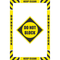 NMC - Adhesive Backed Floor Signs; Message Type: Accident Prevention ; Graphic Type: None ; Message or Graphic: Message Only ; Legend: Do Not Block ; Color: Black; Yellow ; Special Color Properties: No Special Properties - Exact Industrial Supply