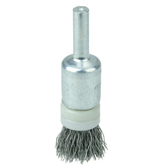 1/2″ Banded Crimped Wire End Brush, .006″ Stainless Steel Fill - Apex Tool & Supply