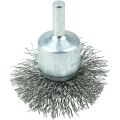 2″ Circular Flared Crimped Wire End Brush, .014″ Steel Fill - Apex Tool & Supply