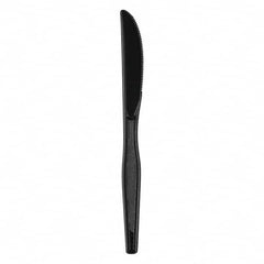 Dixie - Plastic Cutlery, Heavy Mediumweight Knives, Black, 1000/Carton - Apex Tool & Supply