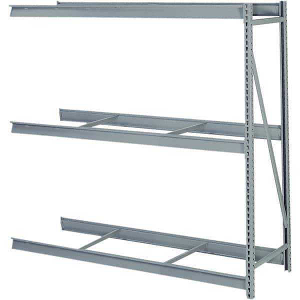 Lyon - 3 Shelf Add-On No Deck Steel Shelving - 10,000 Lb Capacity, 72" Wide x 84" High x 48" Deep, Dove Gray - Apex Tool & Supply