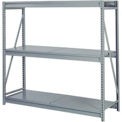 Lyon - 3 Shelf Starter Solid Steel Steel Shelving - 10,000 Lb Capacity, 72" Wide x 84" High x 48" Deep, Dove Gray - Apex Tool & Supply