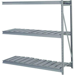 Lyon - 3 Shelf Add-On Ribbed Steel Shelving - 10,000 Lb Capacity, 60" Wide x 84" High x 48" Deep, Dove Gray - Apex Tool & Supply