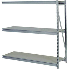 Lyon - 4 Shelf Add-On Particle Board Steel Shelving - 10,000 Lb Capacity, 96" Wide x 96" High x 24" Deep, Dove Gray - Apex Tool & Supply