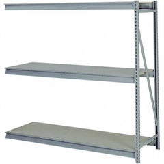 Lyon - 4 Shelf Add-On Particle Board Steel Shelving - 10,000 Lb Capacity, 96" Wide x 96" High x 36" Deep, Dove Gray - Apex Tool & Supply
