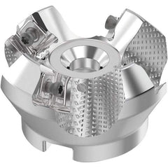 Seco - 2" Cut Diam, 3/4" Arbor Hole, 0.236" Max Depth of Cut, 48° Indexable Chamfer & Angle Face Mill - 4 Inserts, SN.. Insert, Right Hand Cut, 4 Flutes, Through Coolant, Series R220.54 - Apex Tool & Supply