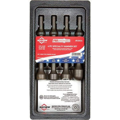 Mayhew - 1" Head Width, 6" OAL, Specialty Hammer Set - Round Drive, Round Shank, Steel - Apex Tool & Supply
