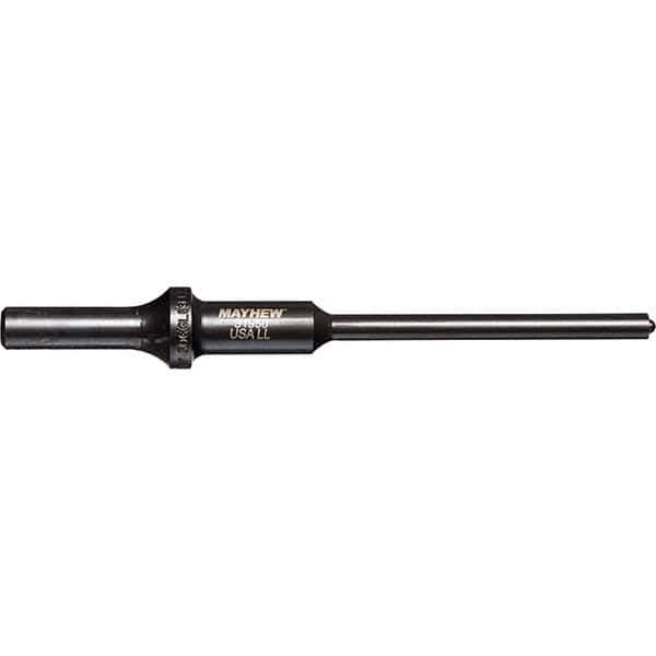 Mayhew - 1/4" Head Width, 6" OAL, Roll Pin Punch - Round Drive, Round Shank, Steel - Apex Tool & Supply