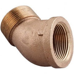 Merit Brass - Brass & Chrome Pipe Fittings Type: 90 Street Elbow Fitting Size: 1-1/4 - Apex Tool & Supply