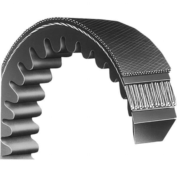 Bando - Section B, 3" Wide, 132" Outside Length, V-Belt - Neoprene Rubber, Black, Classic Banded, No. B128 - Apex Tool & Supply