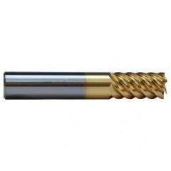 7/16 TuffCut SS 6 Fl High Helix TiN Coated Non-Center Cutting End Mill - Apex Tool & Supply