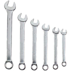 Blackhawk by Proto - 6 Piece, 3/8" to 3/4", 12 Point Combination Wrench - Inch Measurement Standard, Satin Finish, Comes in Vinyl Roll - Apex Tool & Supply