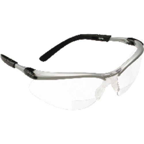 ‎3M BX Reader Protective Eyewear 11374-00000-20 Clear Lens Silver Frame +1.5 Diopter - Apex Tool & Supply