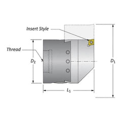 Allied Machine and Engineering - Boring Head Parts & Tools Type: Hardware Kit Includes: Boring Head Body; Dial Screw; Insert Holder; Torx Wrench; Wedge - Apex Tool & Supply