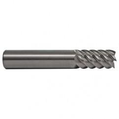 1/8 TuffCut SS 6 Fl High Helix TiN Coated Non-Center Cutting End Mill - Apex Tool & Supply