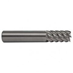 1/8 TuffCut SS 6 Fl High Helix TiN Coated Non-Center Cutting End Mill - Apex Tool & Supply