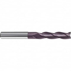Guhring - 5/8", 2-1/4" LOC, 5/8" Shank Diam, 5" OAL, 3 Flute Solid Carbide Square End Mill - Apex Tool & Supply