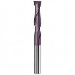 Guhring - 7/16", 2" LOC, 7/16" Shank Diam, 4" OAL, 2 Flute Solid Carbide Square End Mill - Apex Tool & Supply
