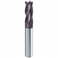 Guhring - 1/2", 1" LOC, 1/2" Shank Diam, 3" OAL, 4 Flute Solid Carbide Square End Mill - Apex Tool & Supply